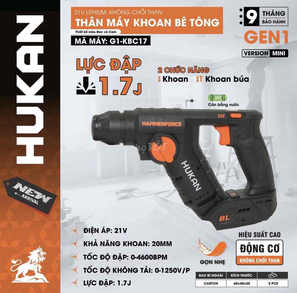 máy khoan bê tông pin mini Hukan 1kg. Mua bán Đồ chuyên dụng, Giống nuôi trồng tại Quận Hoàng Mai Hà Nội được đăng bởi Nguyễn Bảo Khanh hình 1