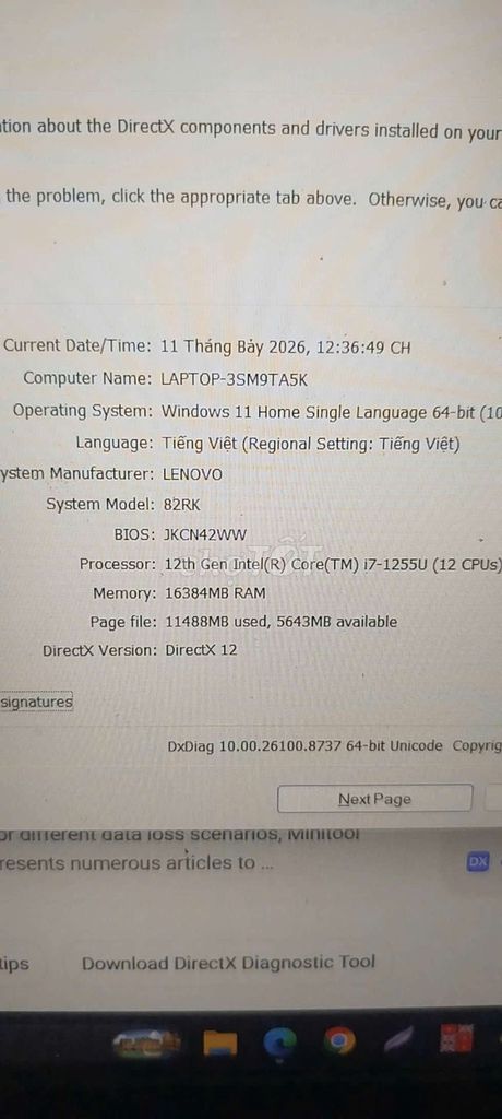 Lenovo Ideapad 3 i7 16GB/512GB Windows 11. Mua bán Laptop tại Quận Gò Vấp Tp Hồ Chí Minh được đăng bởi Bi Rain hình 1