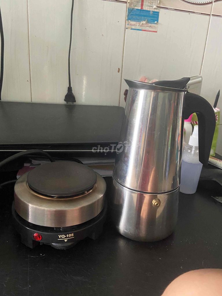 Bếp điện YQ-105 Bạc Kim loại kèm bình pha. Mua bán Bếp, lò, đồ điện nhà bếp tại Quận Ninh Kiều Cần Thơ được đăng bởi Gia kỳ Lý hình 1