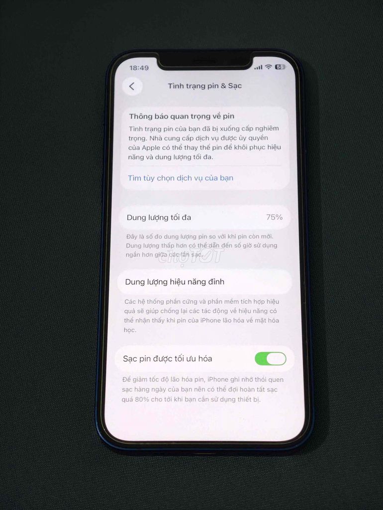 Apple iPhone 12 Xanh Đã qua sử dụng. Mua bán Điện thoại tại Quận Ô Môn Cần Thơ được đăng bởi Minh Nhựt  hình 1