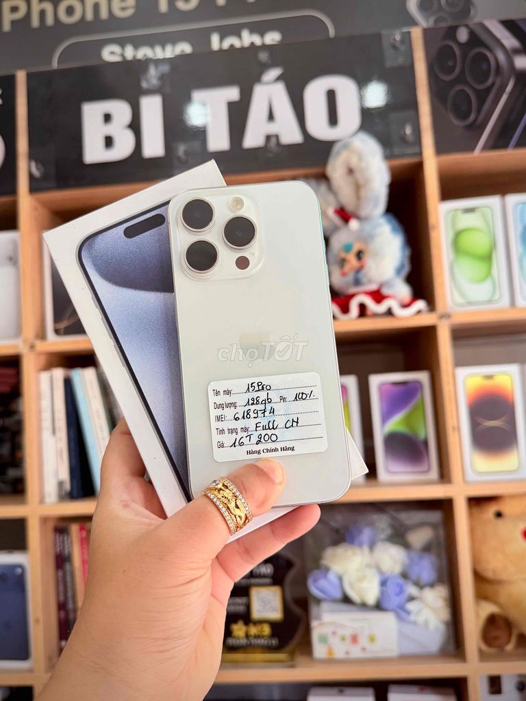 Apple iPhone 15 Pro 128GB Trắng P100. Mua bán Điện thoại tại Thành phố Long Xuyên An Giang được đăng bởi Bi Táo Store hình 1