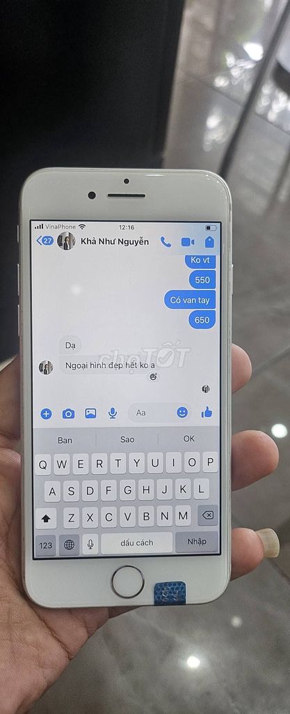 Apple iPhone 7 Bạc Đã sử dụng. Mua bán Điện thoại tại Quận 10 Tp Hồ Chí Minh được đăng bởi Hội Đồ Điện Tử hình 1