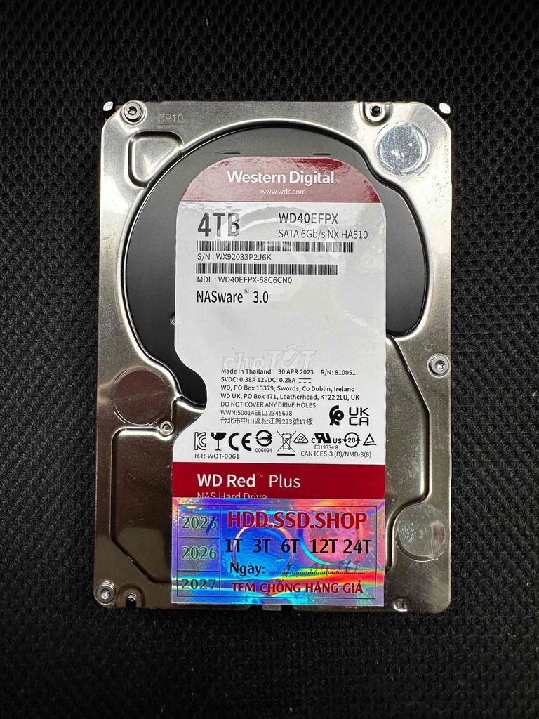 Ổ cứng Western Digital WD Red Plus 4TB. Mua bán Linh kiện (RAM, Card...) tại Thành phố Thủ Đức Tp Hồ Chí Minh được đăng bởi Cường Huỳnh hình 1