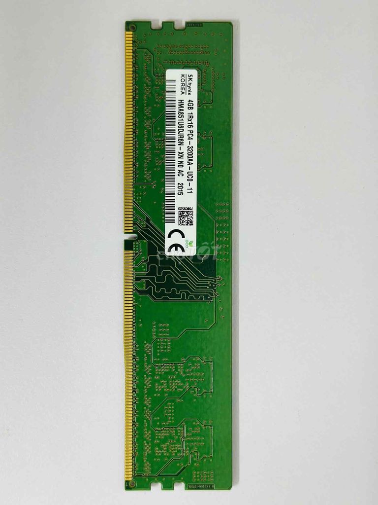Ram SK hynix 4GB buss 3200 màu xanh. Mua bán Linh kiện (RAM, Card...) tại Huyện Thanh Oai Hà Nội được đăng bởi Hồng Hải hình 1