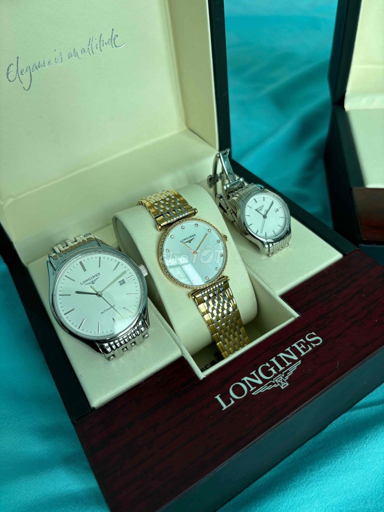 Sang lại đam mê Longines bộ 3 đồng hồ Nam nữ