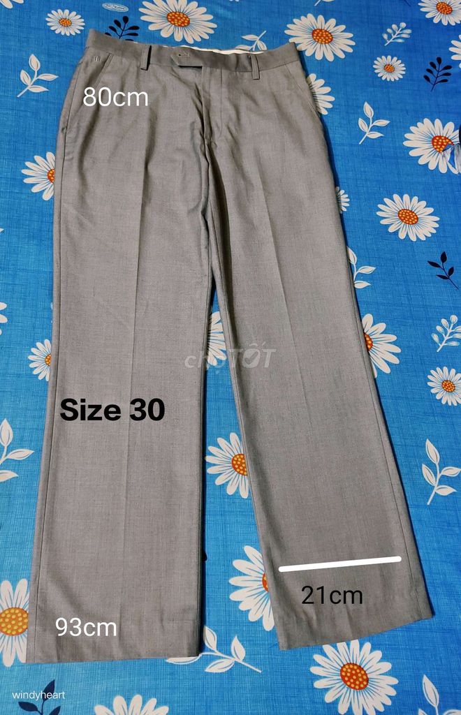 Quần tây nam xám size 30 . Mua bán Quần áo tại Quận 8 Tp Hồ Chí Minh được đăng bởi Tùng Nguyên  hình 1