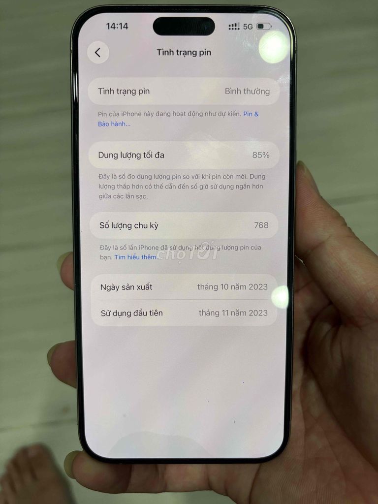 Apple iPhone 15 Pro Max 256GB Xám Mỹ Đã sử dụng. Mua bán Điện thoại tại Quận Tân Phú Tp Hồ Chí Minh được đăng bởi Tuấn Mạch hình 1