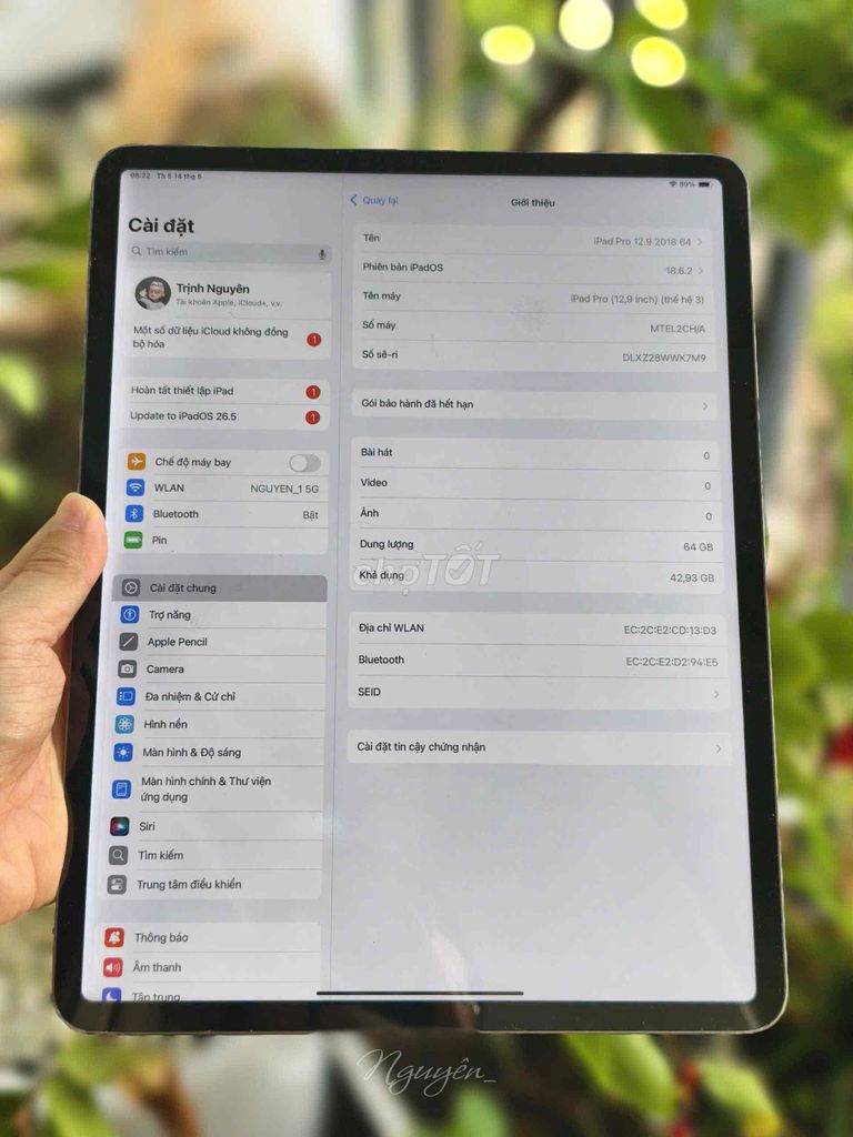 Apple iPad Pro 12.9 64GB Xám. Mua bán Máy tính bảng tại Thành phố Thủ Đức Tp Hồ Chí Minh được đăng bởi Nguyên hình 1