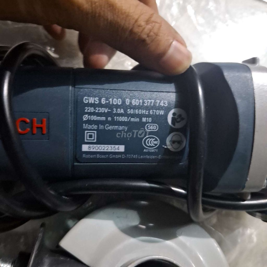 Máy cắt Bosch GWS 6-100 đã sử dụng. Mua bán Đồ chuyên dụng, Giống nuôi trồng tại Huyện Châu Thành Tiền Giang được đăng bởi Vũ Long hình 1