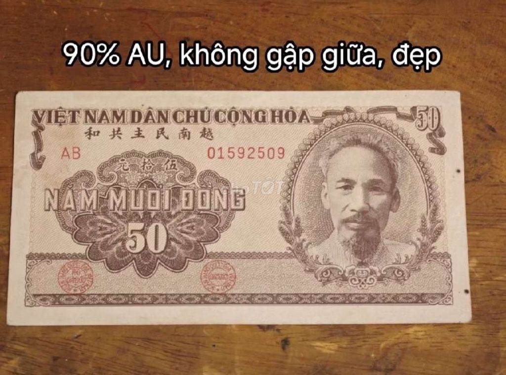 Tiền giấy Việt Nam Dân chủ Cộng hòa 50 Đồng Hiếm. Mua bán Đồ sưu tầm, đồ cổ tại Thành phố Thanh Hóa Thanh Hóa được đăng bởi Xuan Duc  hình 1