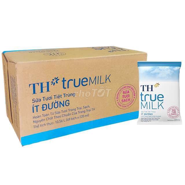 Sữa tươi TH true MILK Ít đường 48 hộp. Mua bán Đồ ăn, thực phẩm và các loại khác tại Thành phố Bến Tre Bến Tre được đăng bởi Siêu Thị Sữa Bé hình 1