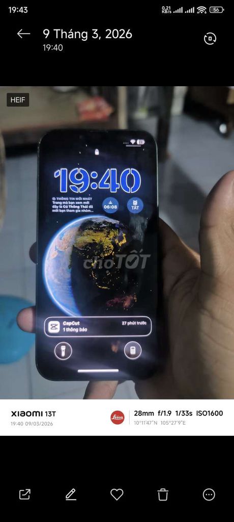 Apple iPhone 13 Xanh lá Đã sử dụng. Mua bán Điện thoại tại Huyện Vĩnh Thạnh Cần Thơ được đăng bởi min hình 1