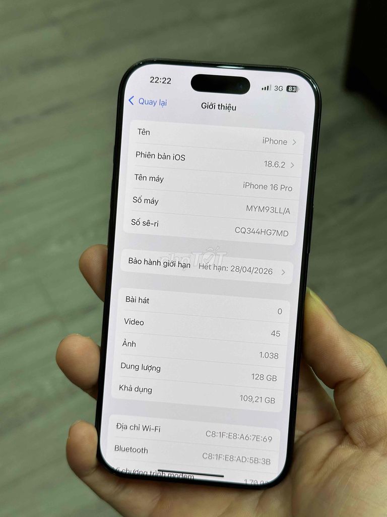 iPhone 16 Pro 128GB Đen lock độ enid pin 100. Mua bán Điện thoại tại Quận Cầu Giấy Hà Nội được đăng bởi Luyện hình 1