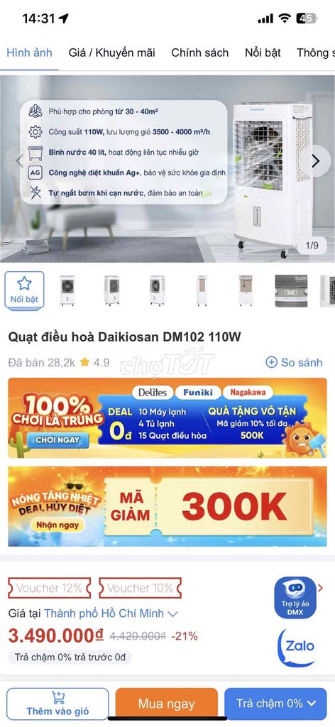 Quạt hơi nước. Mua bán Quạt tại Thành phố Vĩnh Long Vĩnh Long được đăng bởi Tuyet Tuyet hình 1