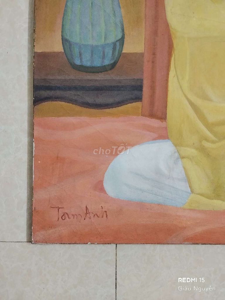 Tranh sơn dầu 80cm x 60cm cũ. Mua bán Đồ sưu tầm, đồ cổ tại Thành phố Thủ Đức Tp Hồ Chí Minh được đăng bởi SƯU TẦM HÀNG CŨ hình 1