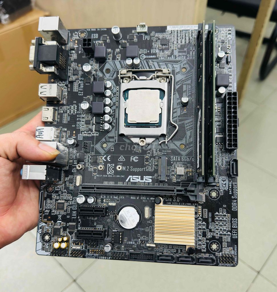 Main Asus H110M-E/M.2, i5 7400, Ram 8GB/2400. Mua bán Linh kiện (RAM, Card...) tại Quận 12 Tp Hồ Chí Minh được đăng bởi Anh Tuan hình 1