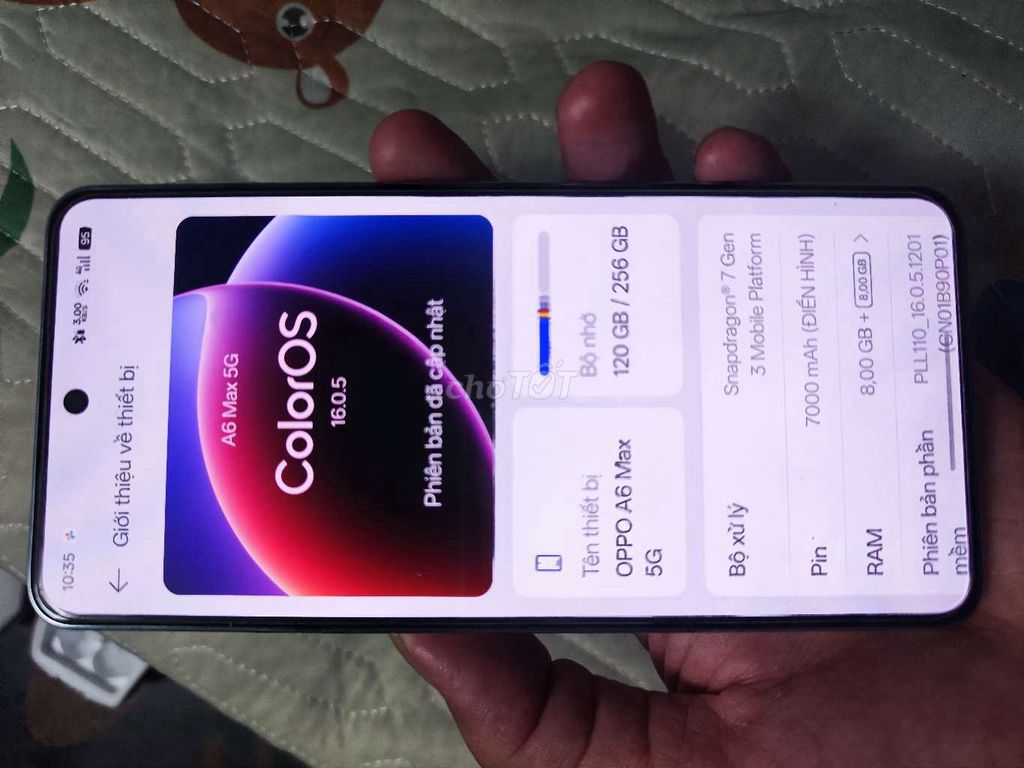 Oppo A6 Max 5G 8GB/256GB Trắng. Mua bán Điện thoại tại Quận Hoàng Mai Hà Nội được đăng bởi Master D hình 1