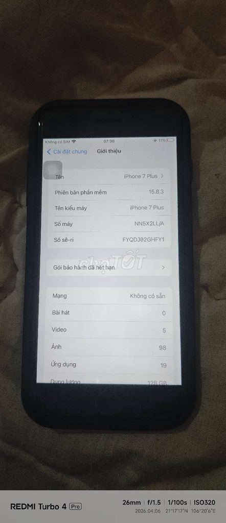 7plus đen 128gb. Mua bán Điện thoại tại Huyện Lục Nam Bắc Giang được đăng bởi Đỗ Văn An hình 1