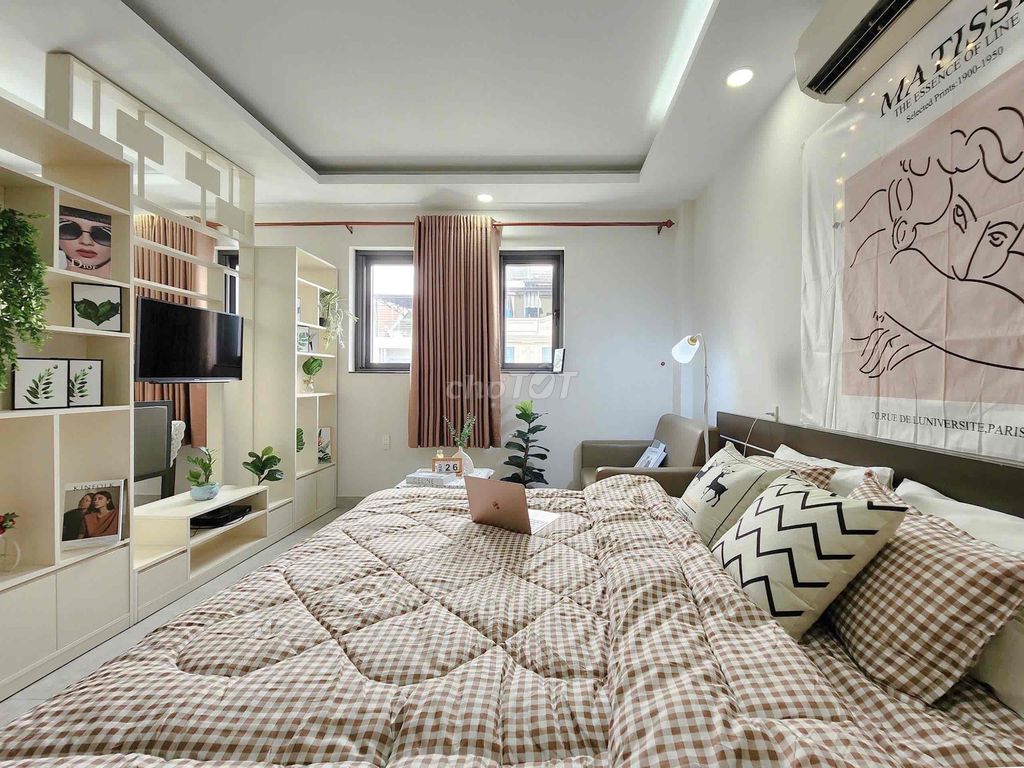 CHO THUE CÂN HỘ QUẬN 7, PHÒNG DECOR XINH, RỘNG NGAY KHU PHÚ MỸ HƯNG