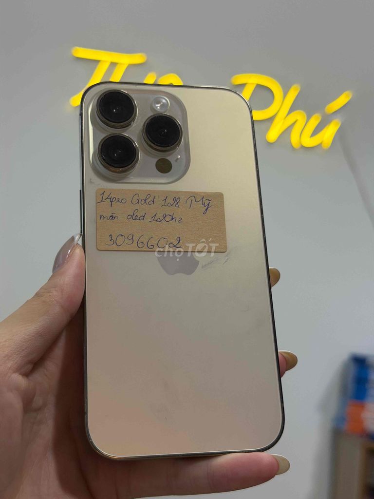 iPhone 14Pro Gold 128gb QT Màn Oled 120Hz. Mua bán Điện thoại tại Quận Thanh Khê Đà Nẵng được đăng bởi Thiên phú  hình 1