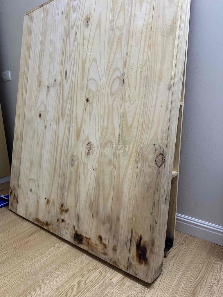 Giường Pallet Gỗ thông 1m2x2m Vàng nhạt Mới. Mua bán Giường, chăn ga gối nệm tại Huyện Thanh Trì Hà Nội được đăng bởi Minh An hình 1
