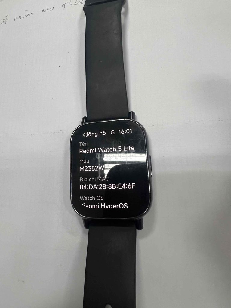 Đồng hồ xiaomi redmi watch 5, màu đen. Mua bán Thiết bị đeo thông minh tại Thành phố Thủ Đức Tp Hồ Chí Minh được đăng bởi Tam  hình 1