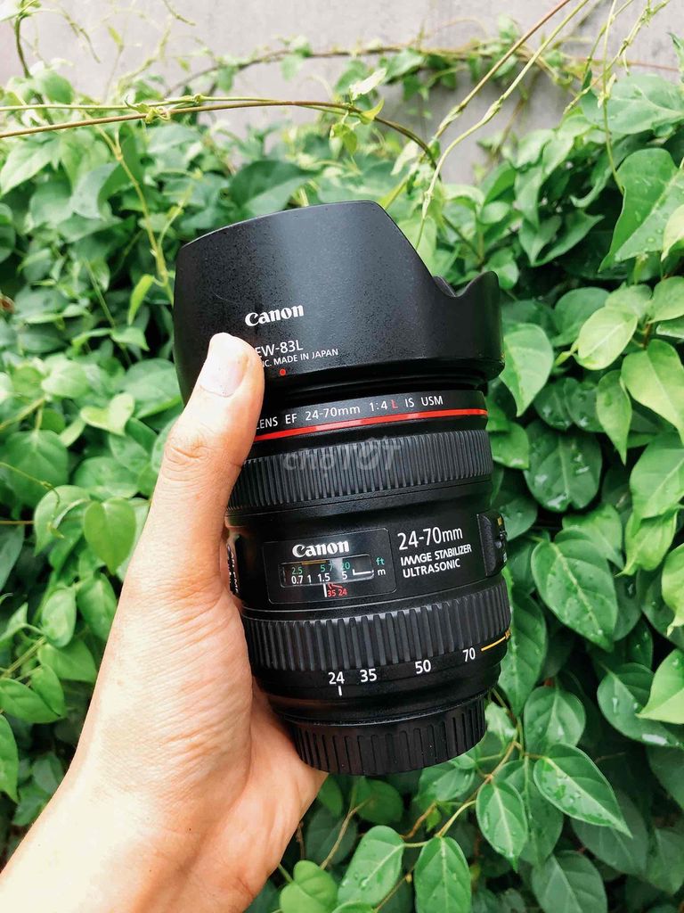 ống kính canon 24 70 f4 is kèm filter túi đựng