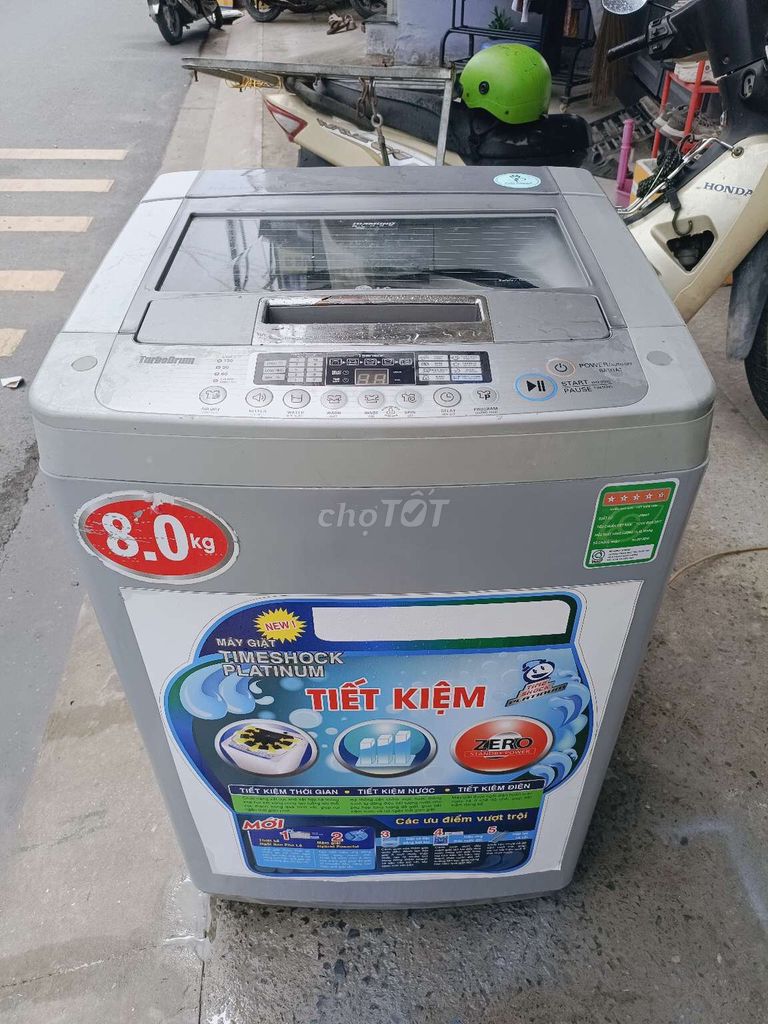 Máy giặt LG 8kg Xám giặt vắt tốt êm ái nhẹ điện. Mua bán Máy giặt tại Quận Gò Vấp Tp Hồ Chí Minh được đăng bởi Lê Cường  hình 1