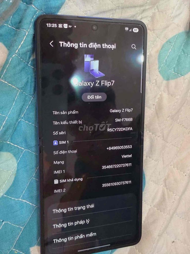 Samsung Z Flip 7 256GB Xanh. Mua bán Điện thoại tại Quận 1 Tp Hồ Chí Minh được đăng bởi Tuấn Nguyễn Hoàng hình 1