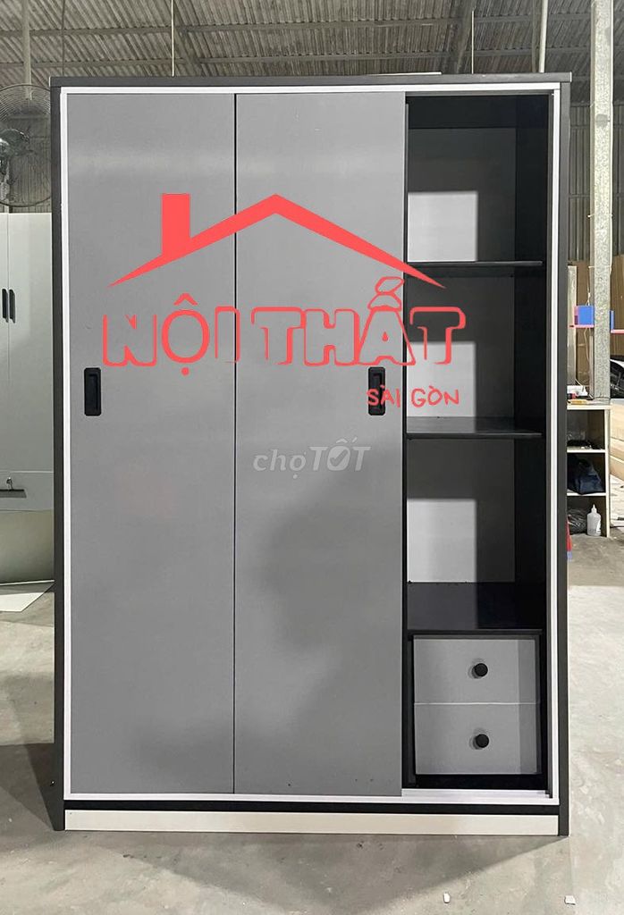 Tủ quần áo nhựa cửa lùa mới. Mua bán Tủ, kệ gia đình tại Huyện Đức Hòa Long An được đăng bởi Nội thất giá xưởng hình 1