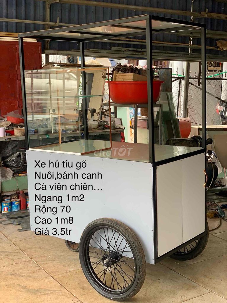 Thanh lý xe hủ tíu gõ,nuôi,bánh canh,cá viên chiên