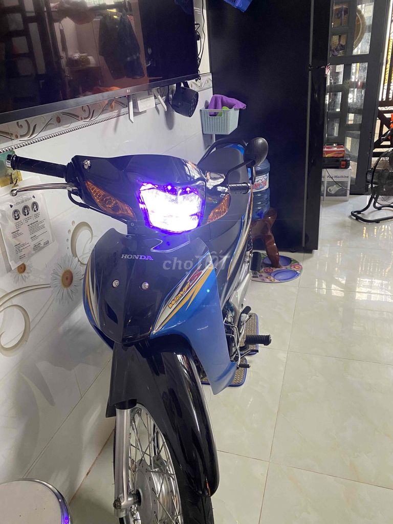 Honda Wave черно-синий, полуавтомат