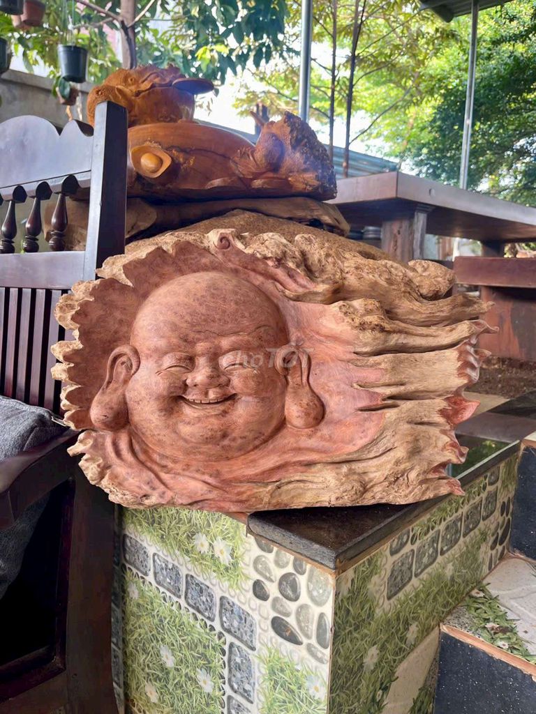 Tượng gỗ Phật Di Lặc Gỗ tự nhiên. Mua bán Đồ sưu tầm, đồ cổ tại Quận Bắc Từ Liêm Hà Nội được đăng bởi Yến hình 1