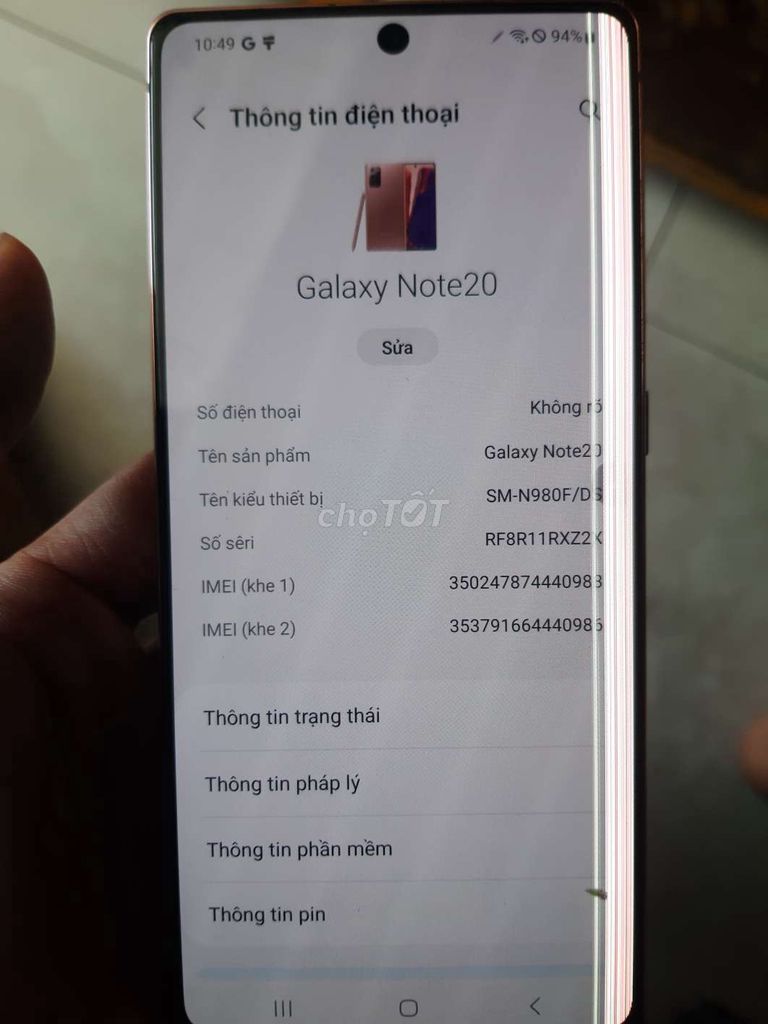 Samsung Galaxy Note 20 256GB Đồng Hư màn hình. Mua bán Điện thoại tại Huyện Hóc Môn Tp Hồ Chí Minh được đăng bởi Quag Điển hình 1