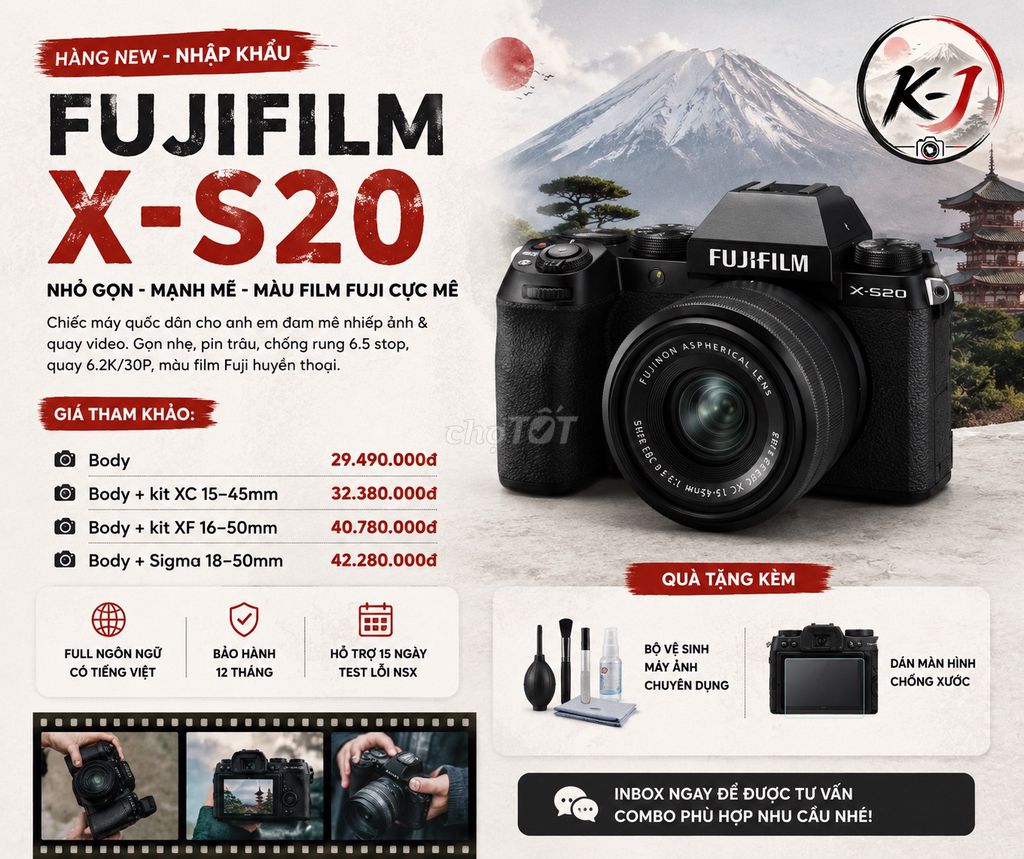 Máy ảnh Fujifilm X-S20 Đen. Mua bán Máy ảnh, Máy quay tại Quận Phú Nhuận Tp Hồ Chí Minh được đăng bởi chí kiệt hình 1