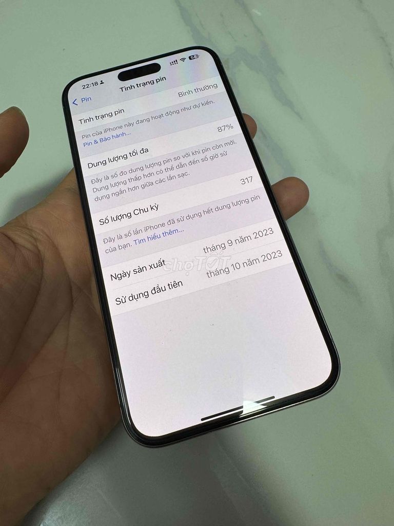 iphone 15 pro max 256g natu 99% rin áp