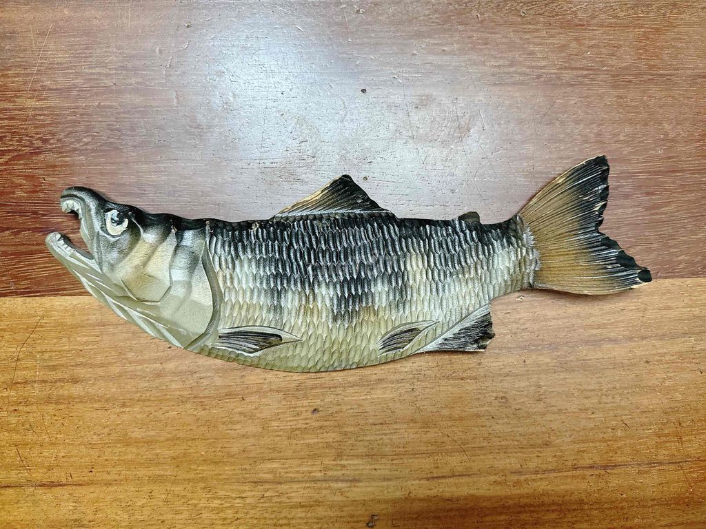 Mô hình gỗ Cá hồi trang trí 30cm. Mua bán Cây cảnh, đồ trang trí tại Quận Ninh Kiều Cần Thơ được đăng bởi Giang hình 1