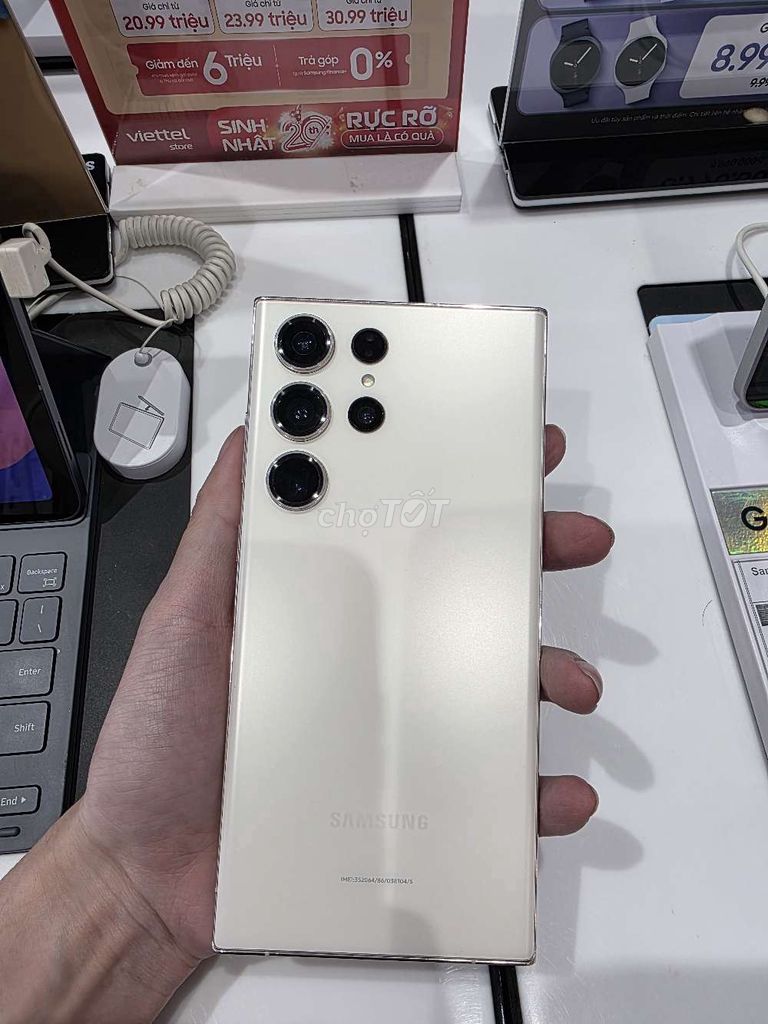 Samsung S23 Ultra 1TB Trắng. Mua bán Điện thoại tại Huyện Đông Anh Hà Nội được đăng bởi NGUYỄN THỊ THU hình 1