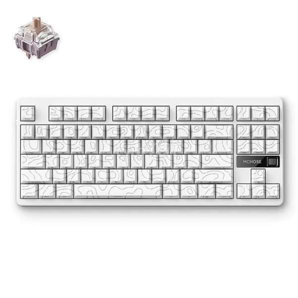 Bàn phím cơ MCHOSE G87 Trắng Như mới 99%. Mua bán Phụ kiện (Màn hình, Chuột...) tại Thành phố Đà Lạt Lâm Đồng được đăng bởi Lam lam hình 1