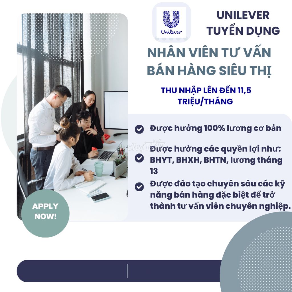 NHÂN VIÊN BÁN HÀNG CHO UNILEVER TẠI SIÊU THỊ