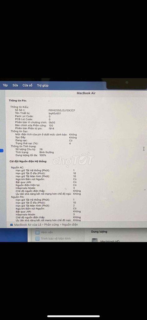 Apple MacBook Air M2 8GB Bạc Đã sử dụng. Mua bán Laptop tại Huyện Xuyên Mộc Bà Rịa - Vũng Tàu được đăng bởi Nguyễn Tuấn hình 1