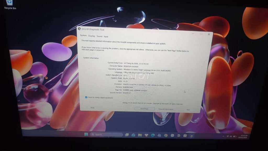 Acer Aspire A315-56 i5 8GB/256GB. Mua bán Laptop tại Thành phố Thủ Đức Tp Hồ Chí Minh được đăng bởi Thành Trí hình 1
