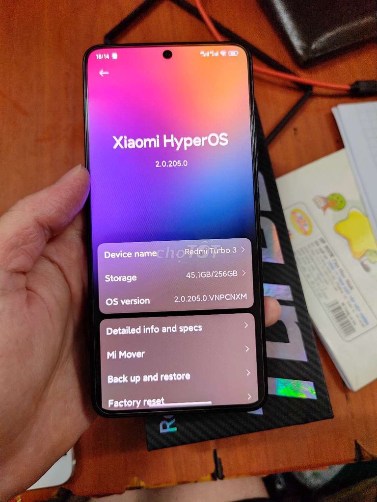Cần bán máy Redmi turbo 3 Rom gốc chưa bung máy. Mua bán Điện thoại tại Thành phố Buôn Ma Thuột Đắk Lắk được đăng bởi Văn Quốc hình 1