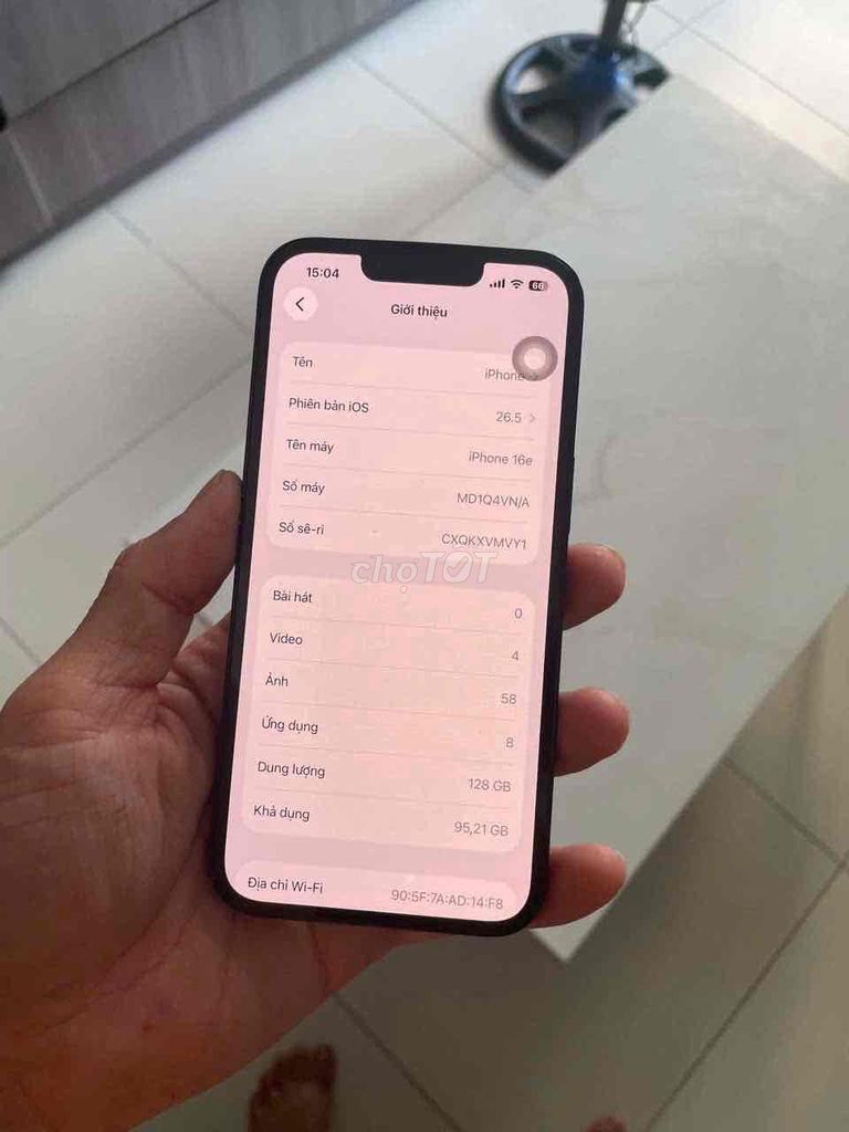 Apple iPhone 16e 128GB Đen 93%. Mua bán Điện thoại tại Quận Tân Phú Tp Hồ Chí Minh được đăng bởi Toàn hình 1