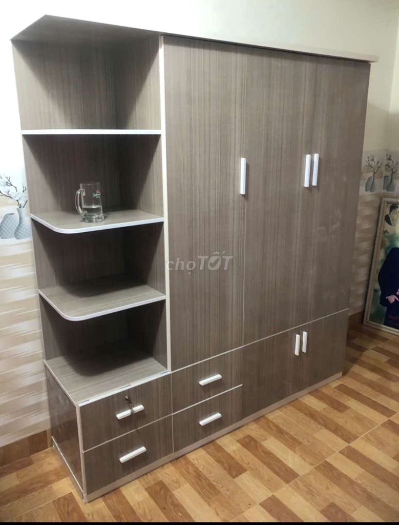 TỦ NHỰA ĐÀI LOAN 3 CÁNH 1 KỆ MÀU XÁM VÂN GỖ. Mua bán Tủ, kệ gia đình tại Thành phố Biên Hòa Đồng Nai được đăng bởi Tủ nhựa đài loan hoàng quân hình 1
