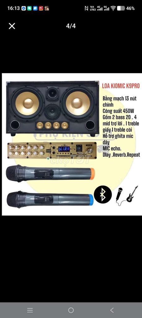Loa karaoke Kiomic K9PRO. Mua bán Tivi, Âm thanh tại Huyện Trảng Bom Đồng Nai được đăng bởi Hiếu hình 1