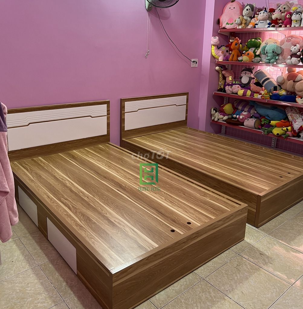 Giường ngủ Gỗ MDF Vân gỗ 120x200 cm. Mua bán Giường, chăn ga gối nệm tại Quận Gò Vấp Tp Hồ Chí Minh được đăng bởi Nội Thất Quang Hùng TD hình 1