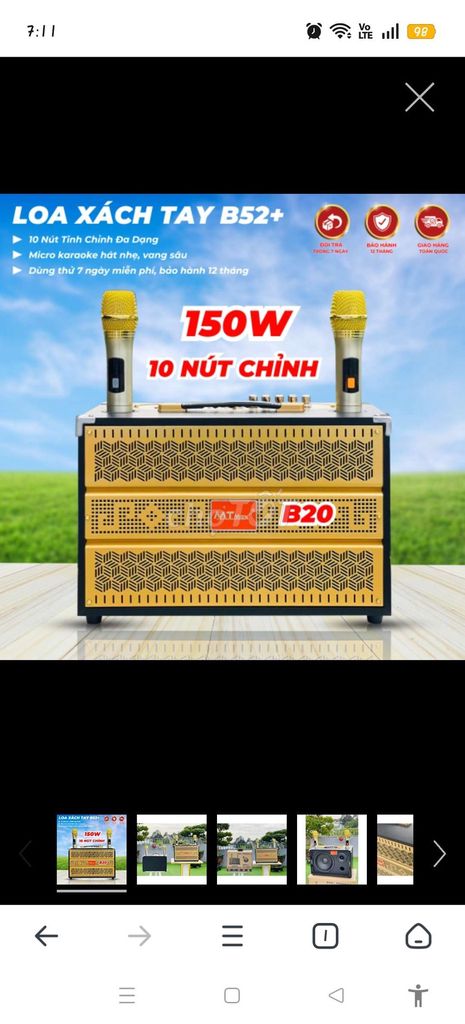 Loa xách tay MTMax B52+. Mua bán Tivi, Âm thanh tại Thành phố Mỹ Tho Tiền Giang được đăng bởi Nguyễn phước vinh hình 1