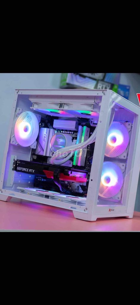 Full bộ pc gaming + vô lăng chơi game có cần số