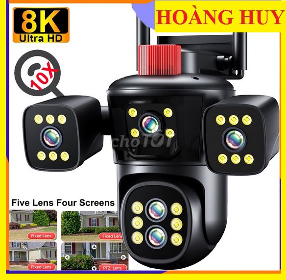 Camera wifi 4 MẮT 4 khung hình IP Wifi 5K 12.0MP